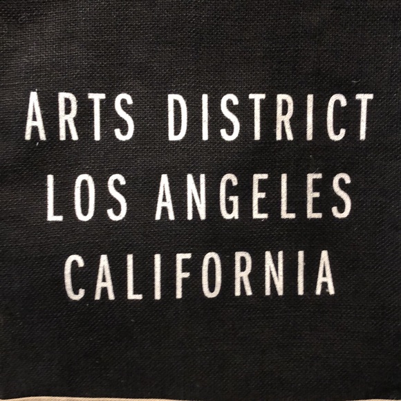 Black jute market bag with leather handles - Picture 3 of 6